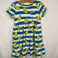 Size 5-6: Boden White/Blue/Yellow Stripes/Lemons Dress REDUCED