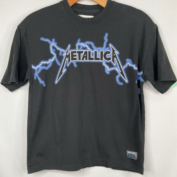 Size 9-10: Zara Black/Blue Metallica T-Shirt