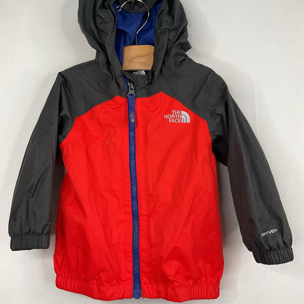 Size 12-18m: The North Face Grey/Neon Orange Mesh Lined Rain Coat