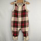 Size 3-6m (60): Hanna Andersson Creme/Red/Green Plaid Overalls