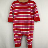 Size 3-6m (60): Hanna Andersson Red/Pink/White Striped Romper