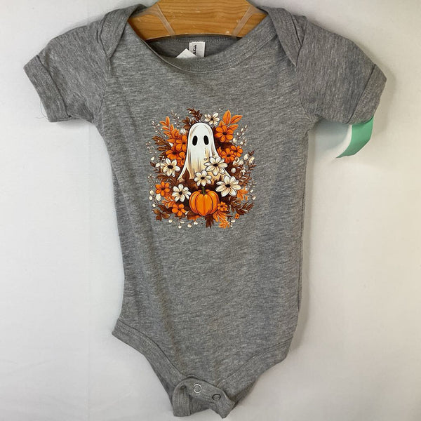 Size 6-12m: Rustic United Grey/Orange Autumn Ghost Onesie