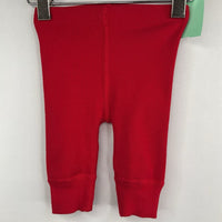 Size 0-3m (50): Hanna Andersson Red Ribbed Cozy Pants