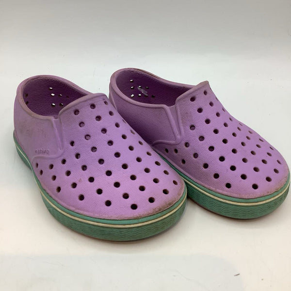 Size 6: Native Purple/Blue Trim Perforated Slip-On Shoes REDUCED