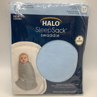 Size 3-6m (S): Halo White/Grey Sheep Sleepsack Swaddle