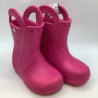 Size 8: Crocs Pink Rain Boots