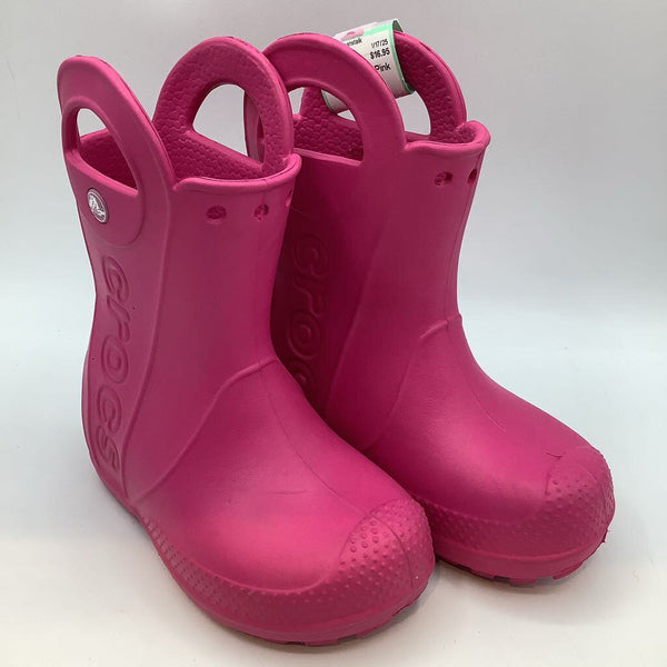 Size 8: Crocs Pink Rain Boots