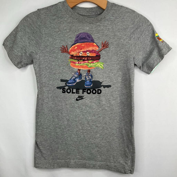 Size 8-9: Nike Grey/Colorful Sole Food T-Shirt