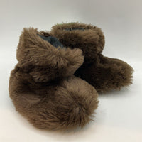 Size 12-18m: Acorn Brown Fuzzy Slippers