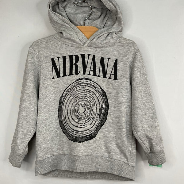 Size 2-4: H&M Grey/Black Nirvana Pullover Hoodie