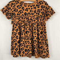 Size 2: Tucker + Tate Brown/Black Leopard Print Ruffle Trim Dress