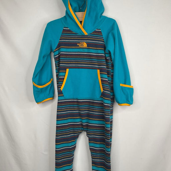 Size 18-24m: The North Face Blue/Colorful Striped Fleece Bunting REDUCED