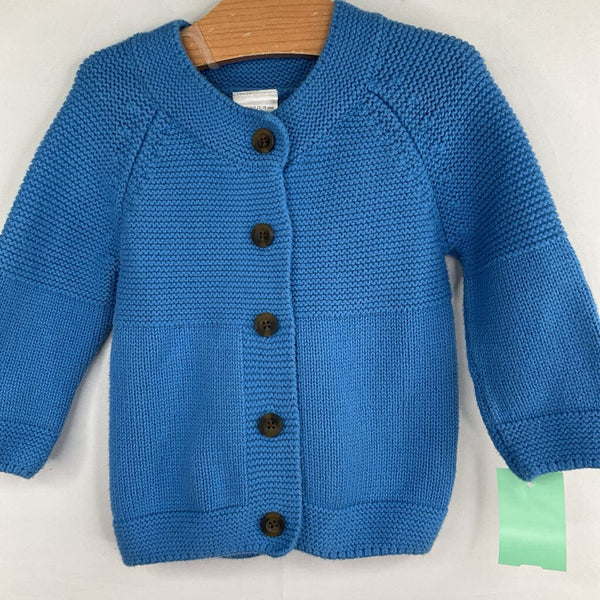 Size 12-18m (75): Hanna Andersson Light Blue Button-Up Cardigan