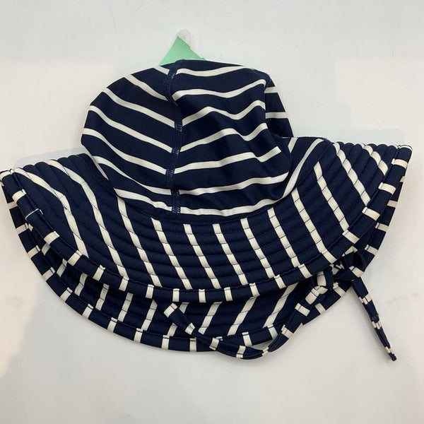 Size 2-6 (M): Hanna Andersson Navy/White Striped Sunhat