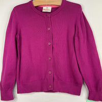 Size 6-7 (120): Hanna Andersson Purple Button-Up Cardigan