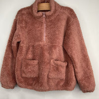 Size 6-7: Crewcuts Dusty Pink 1/4 Zip Fleece Pullover