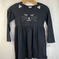 Size 8 (130): Hanna Andersson Black Cat Long Sleeve Dress