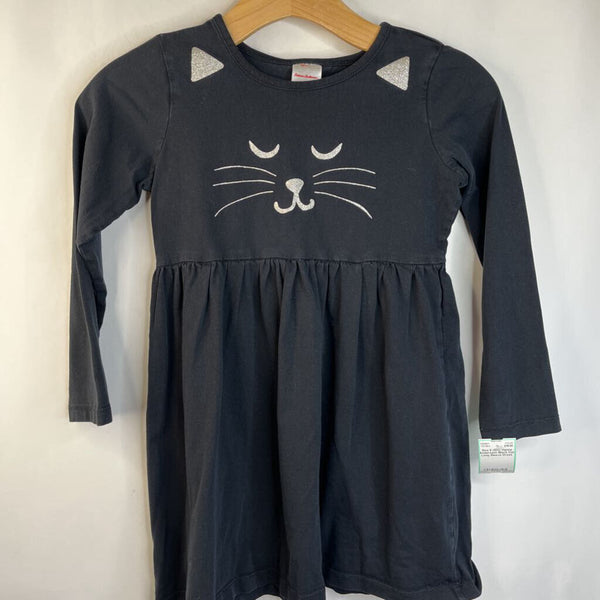 Size 8 (130): Hanna Andersson Black Cat Long Sleeve Dress
