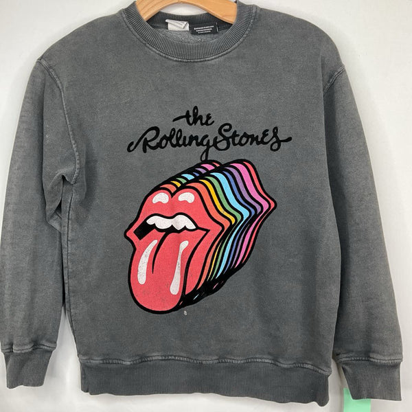 Size 10-12: Zara Grey/Rainbow Rolling Stones Sweatshirt