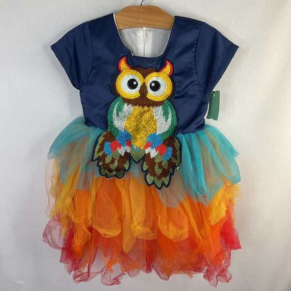 Size 3-4: Mini Berni Rainbow Owl Tulle Dress
