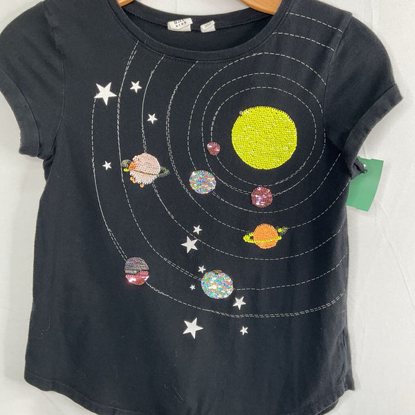 Size 10: Gap Black/Colorful Sequin Solar System T-Shirt