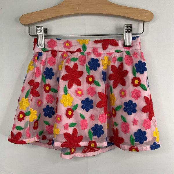 Size 18-24m: Janie and Jack Pink/Colorful Floral Tulle Skirt