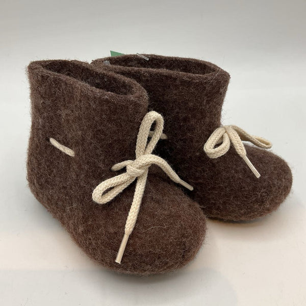 Size 6-12m: Brown Wool Booties