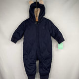 Size 0-3m: Gap Navy Quilted Fleece Lined Teddy Ear Bunting