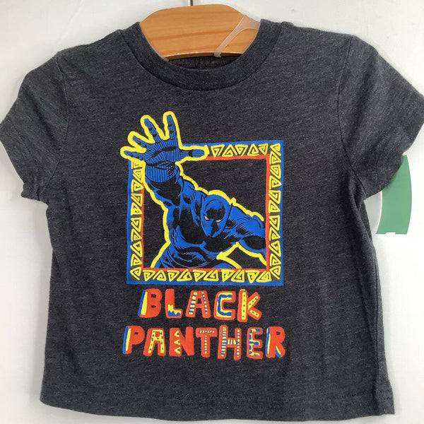 Size 18m: Marvel Dark Grey/Colorful Black Panther T-Shirt