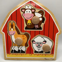 Melissa & Doug Wooden Farm Animals Jumbo Knob Puzzle