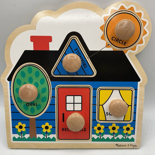 Melissa & Doug Wooden First Shapes Jumbo Knob Puzzle