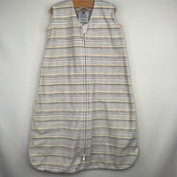 Size 0-6m (S): Halo Grey/Yellow Striped Fleece Sleepsack