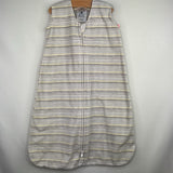 Size 0-6m (S): Halo Grey/Yellow Striped Fleece Sleepsack