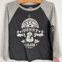 Size 4: Sun Record Co. Grey/White Johny Cash Long Sleeve Shirt