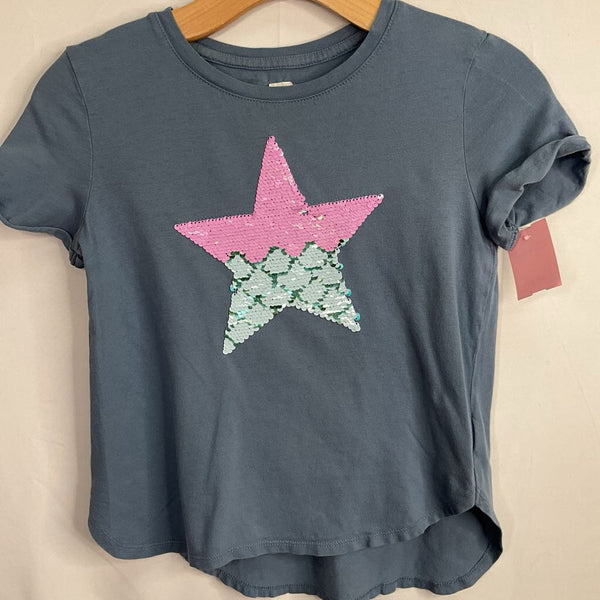 Size 8: Gap Blue/Colorful Star Sequin Flip T-Shirt