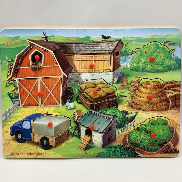 Melissa & Doug Easy Grip Farm Peg Puzzle