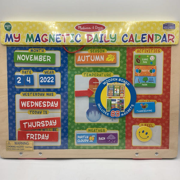 Melissa & Doug My Daily Magnetic Calendar NEW