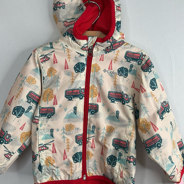 Size 12-18m: Columbia Creme/Colorful Mountain Town Print Pixel Grabber Water Resistant Jacket