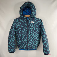 Size 18-24m: The North Face Tri-Tone Blue Print Down Reversible Coat