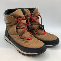 Size 2Y: Sorel Brown/Black Fleece Lined Toggle Snow Boote