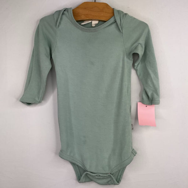 Size 3-6m: Kyte Green Bamboo Long Sleeve Onesie