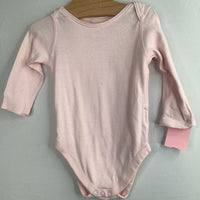 Size 3-6m (60): Hanna Andersson Pink Long Sleeve Onesie