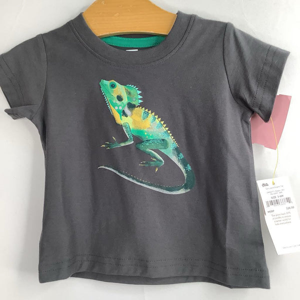 Size 3-6m: Tea Grey/Green Sun Lizard T-Shirt NEW w/ Tags