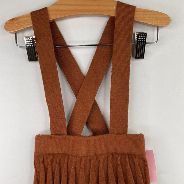 Size 2-3: Zara Brown Pleated Suspender Skirt