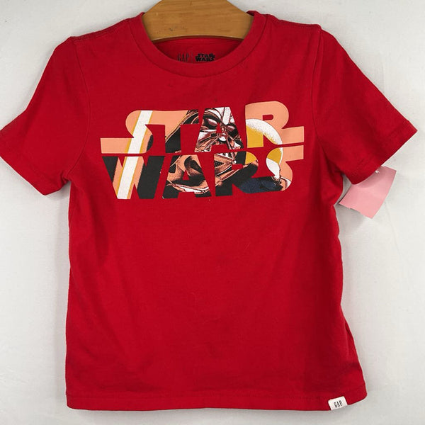 Size 4-5: Gap Red/Colorful Star Wars Logo T-Shirt