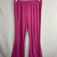 Size 10 (140): Hanna Andersson Pink Ribbed Flare Lounge Pants REDUCED