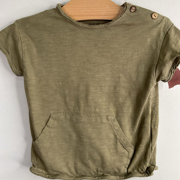 Size 18m: Play Up Heathered Green Pocket T-Shirt