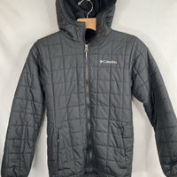 Size 10-12: Columbia Black Qiulted Sherpa Lined Poly FIll Coat