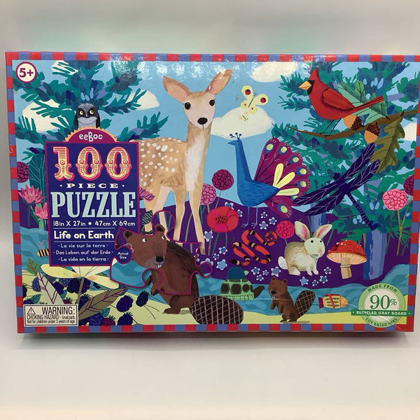 eeBoo 100pc Life on Earth Puzzle