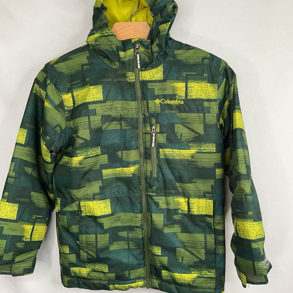 Size 8: Columbia Green Print Omni-Heat Insulated Coat